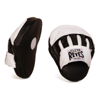 Cleto Reyes Regular Curved Punch mitts, white background.