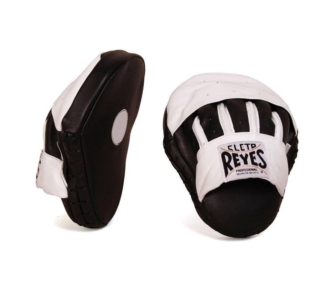 Cleto Reyes Regular Curved Punch mitts, white background.