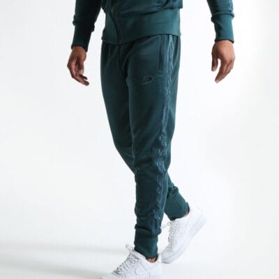 Dark green Nike tracksuit.