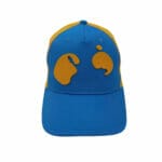 Round 10 Boxing Caps features a blue and yellow hat with a striking yellow and blue design.