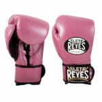 A pair of Pink Cleto Reyes Hybrid Training Gloves on a white background.